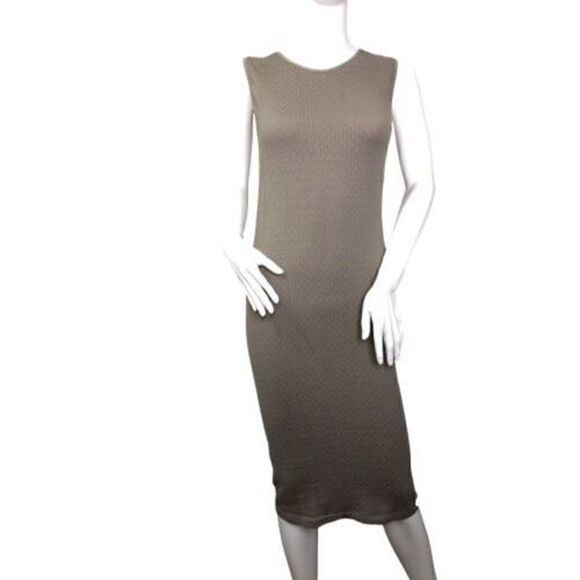 Carmen Marc Valvo Beige Sleeveless Bodycon Dress Size XS/S - Picture 1 of 7